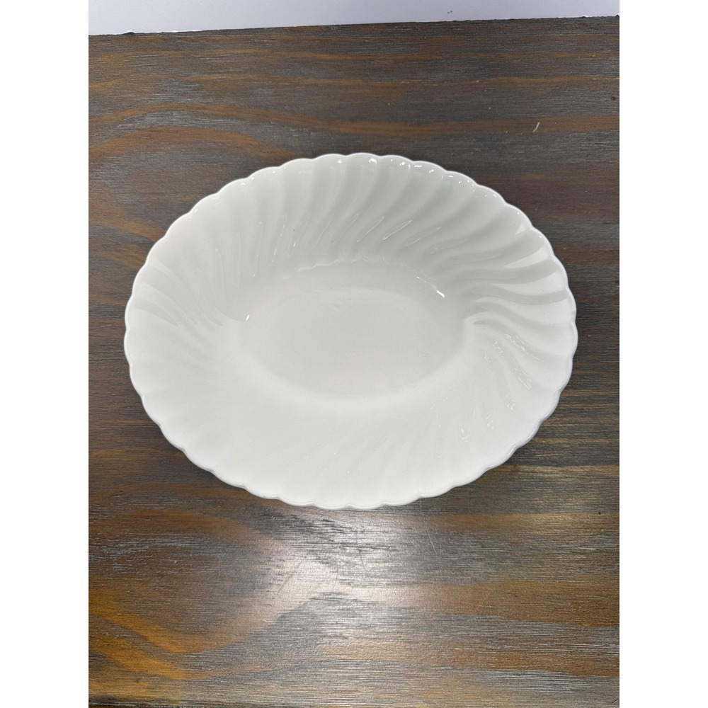 Johnson Brothers White Ironstone Oval Serving Bowl England Vintage 7x9